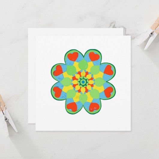 Kersthart Mandala Kaart (Voorkant / Achterkant in situ)