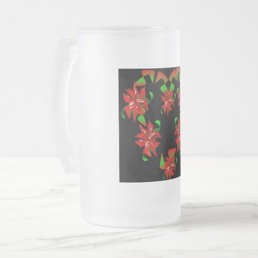 Kersthart Matglas Bierpul (Voorkant links)