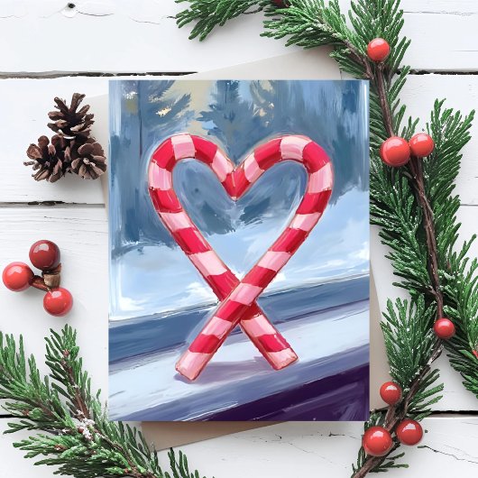 Kersthart van Suikerstok Kerstmis Feestdagenkaart