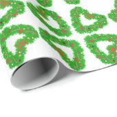 Kersthart Wreath Cadeaupapier (Rol Hoek)