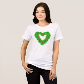 Kersthart Wreath Tri-Blend Shirt (Voorkant volledig)