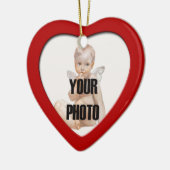 Kersthartfoto Lijst 2 Keramisch Ornament (Links)