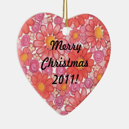 Kersthartversiering Keramisch Ornament (Rechts)