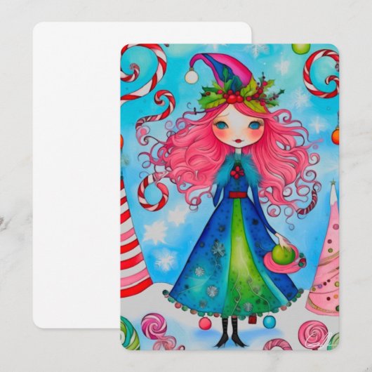 Kersthehex 1 Kerstkaart ontwerp Kaart (Voorkant / Achterkant)