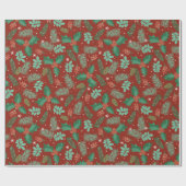 Kerstheilig en knelpunten naadloos patroon cadeaupapier (Vlak)