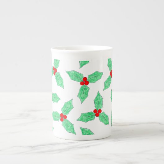 kerstheilig patroon porselein kop (Voorkant)