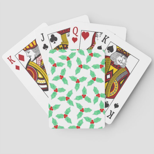 Kerstheilige bessen pokerkaarten (Achterkant)