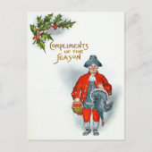 kerstheilige bladeren feestdagenkaart (Voorkant)