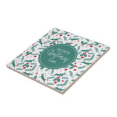 Kerstheilige en feestelijke kerstfeestelijke feest tegeltje (Zijkant)