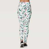 Kerstheilige en hertenpatroon leggings (Achterkant)
