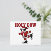 kerstheilige Koe Feestdagenkaart (Staand voorkant)