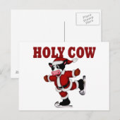 kerstheilige Koe Feestdagenkaart (Voorkant / Achterkant)