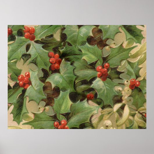 Kerstheilige kunstdrukkunst  ontwerpflorale poster (Voorkant)