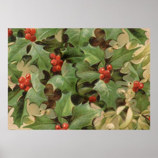 Kerstheilige kunstdrukkunst  ontwerpflorale poster (Voorkant)