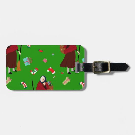 kerstheks Befana Bagagelabel (Voorkant horizontaal)