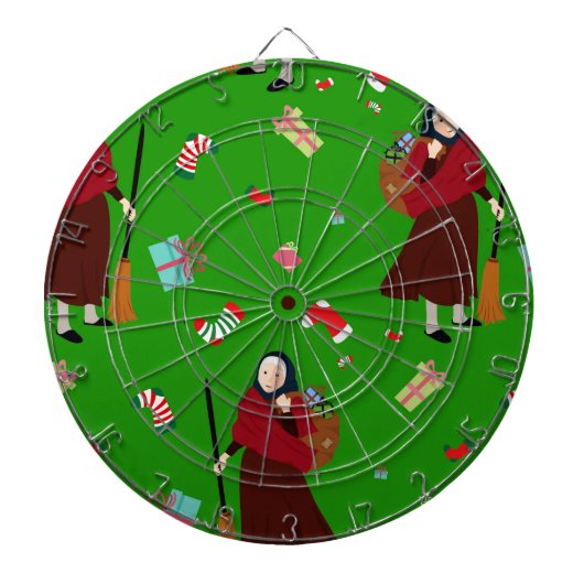 kerstheks Befana Dartbord (Voorkant)