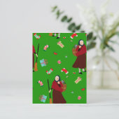 kerstheks Befana Feestdagenkaart (Staand voorkant)