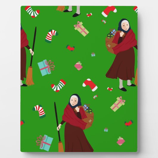 kerstheks Befana Fotoplaat (Voorkant)