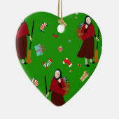 kerstheks Befana Keramisch Ornament (Rechts)