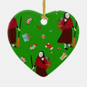 kerstheks Befana Keramisch Ornament