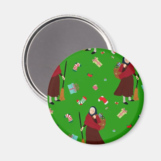 kerstheks Befana Magneet (Voorkant / Achterkant)