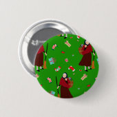 kerstheks Befana Ronde Button 5,7 Cm (Voorkant /achterkant)
