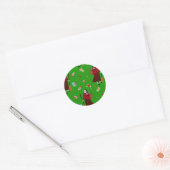 kerstheks Befana Ronde Sticker (Envelop)
