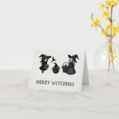 kerstheksen kaart (Gele Bloem)