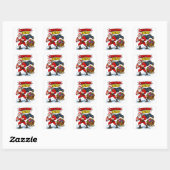 Kerstheld strip Santa Claus Vierkante Sticker (Vel)