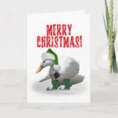 KerstHelper Duck Elf Feestdagen Kaart (Voorkant)