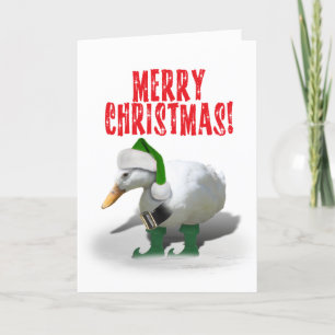 KerstHelper Duck Elf Feestdagen Kaart