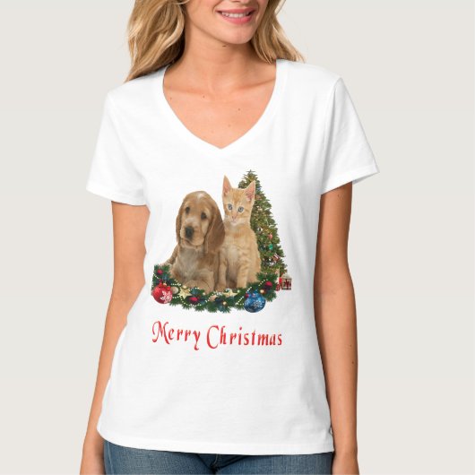 Kersthemden voor dieren t-shirt (Voorkant)