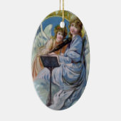 Kersthemelse Angels die Violin spelen Keramisch Ornament (Rechts)