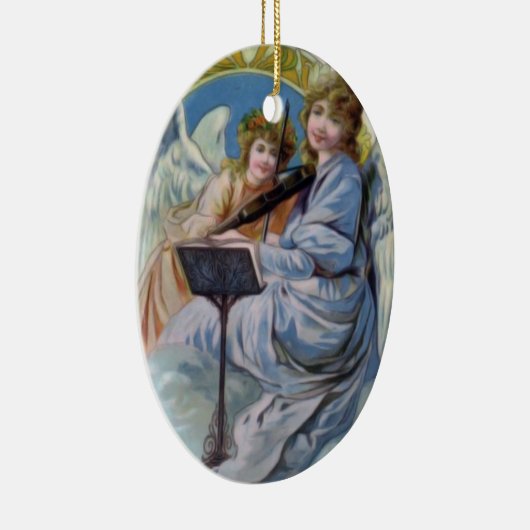 Kersthemelse Angels die Violin spelen Keramisch Ornament (Rechts)