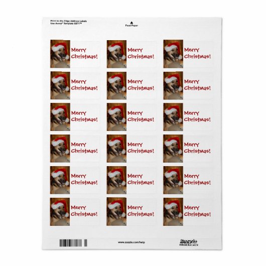 Kerstherder Etiket (Full Sheet)