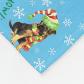 Kerstherder Fleece Deken (Hoek)