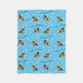 Kerstherder Fleece Deken (Voorkant)
