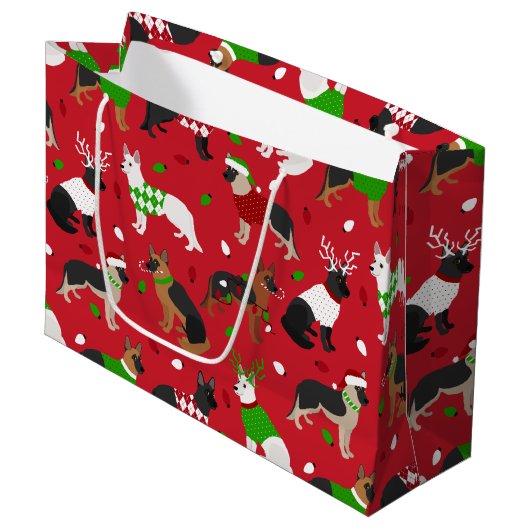 Kerstherder Groot Cadeauzakje (Voorkant Gekanteld)