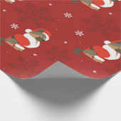 Kerstherder Patroon Cadeaupapier (Hoek)