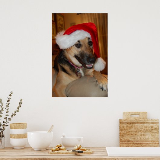 Kerstherder Poster (Keuken)