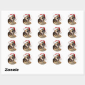 Kerstherder Ronde Sticker (Vel)
