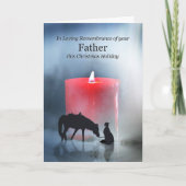 Kerstherinnering aan vader met cowboy paard kaart (Voorkant)