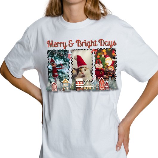 Kerstherinnering: Merry & Bright Days T-shirt