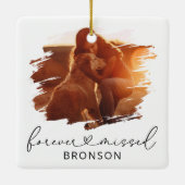 Kerstherinnering voor huisdierherdenking 2 foto's keramisch ornament (Achterkant)