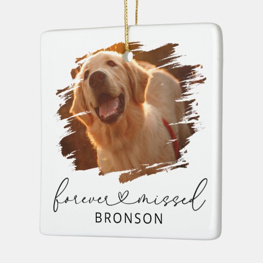 Kerstherinnering voor huisdierherdenking met 2 fot keramisch ornament (Links)