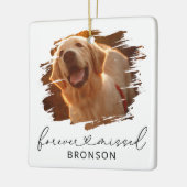 Kerstherinnering voor huisdierherinnering 2 foto's keramisch ornament (Links)