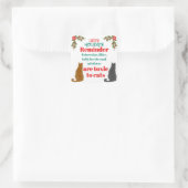Kerstherinnering voor kattenbroodjes vierkante sticker (Tas)
