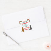 Kerstherinnering voor kattenliefhebbers vierkante sticker (Envelop)