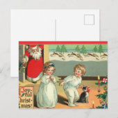 Kerstherinneringen: ansichtkaart uit het verleden briefkaart (Voorkant / Achterkant)