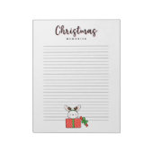 Kerstherinneringen Bunny in een Giftbox Notitieblok (Linkerzijde)